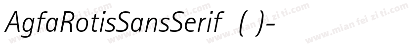 AgfaRotisSansSerif 粗体(西方)字体转换